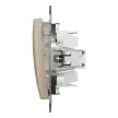 Schneider Electric SDD180106U váltókapcsoló (106), nyír burkolattal, rugós bekötés, kerét nélkül, süllyesztett, 10A 250V IP20 (Sedna Design / Elements)