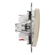 Schneider Electric SDD180107U keresztkapcsoló (107), nyír burkolattal, rugós bekötés, kerét nélkül, süllyesztett, 10A 250V IP20 (Sedna Design / Elements)