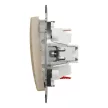 Schneider Electric SDD180107U keresztkapcsoló (107), nyír burkolattal, rugós bekötés, kerét nélkül, süllyesztett, 10A 250V IP20 (Sedna Design / Elements)