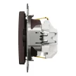Schneider Electric Sedna SDD181022U földelt csatlakozóaljzat (dugalj), biztonsági zsaluval (gyermekvédelemmel), 2P+F, wenge burkolattal, rugós bekötés, keret nélkül, süllyesztett, 16A 250V IP20 (Sedna Design / Elements)