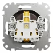 Schneider Electric Sedna SDD181022U földelt csatlakozóaljzat (dugalj), biztonsági zsaluval (gyermekvédelemmel), 2P+F, wenge burkolattal, rugós bekötés, keret nélkül, süllyesztett, 16A 250V IP20 (Sedna Design / Elements)
