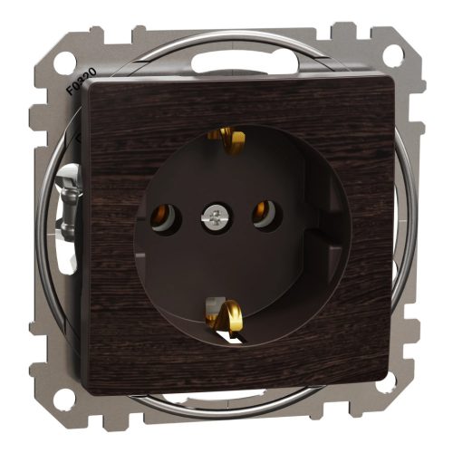 Schneider Electric Sedna SDD181026U földelt csatlakozóaljzat (dugalj), 2P+F, wenge burkolattal, rugós bekötés, keret nélkül, süllyesztett, 16A 250V IP20 (Sedna Design / Elements)