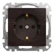Schneider Sedna SDD181026U 2P+F csatlakozóaljzat wenge keret nélkül