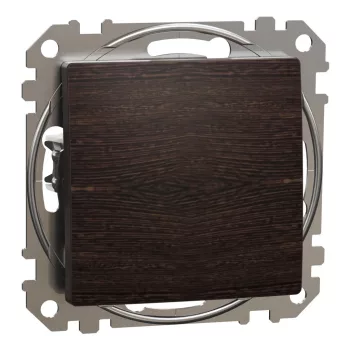   Schneider Electric SDD181101U egypólusú kapcsoló (101), wenge burkolattal, rugós bekötés, kerét nélkül, süllyesztett, 10A 250V IP20 (Sedna Design / Elements)