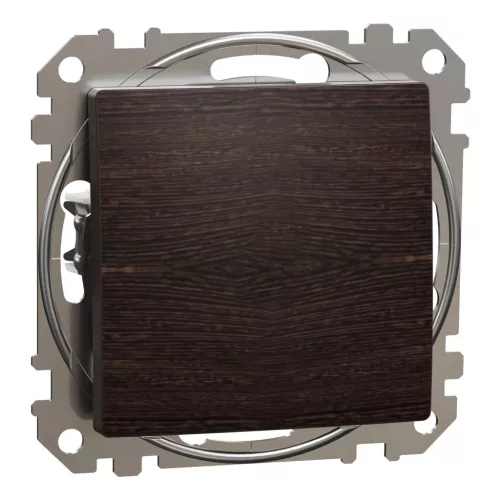Schneider Electric SDD181101U egypólusú kapcsoló (101), wenge burkolattal, rugós bekötés, kerét nélkül, süllyesztett, 10A 250V IP20 (Sedna Design / Elements)