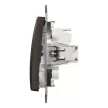 Schneider Electric SDD181101U egypólusú kapcsoló (101), wenge burkolattal, rugós bekötés, kerét nélkül, süllyesztett, 10A 250V IP20 (Sedna Design / Elements)