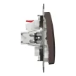 Schneider Electric SDD181101U egypólusú kapcsoló (101), wenge burkolattal, rugós bekötés, kerét nélkül, süllyesztett, 10A 250V IP20 (Sedna Design / Elements)
