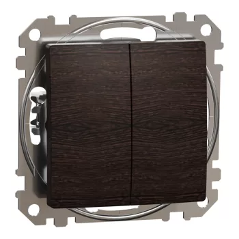   Schneider Electric SDD181105 csillárkapcsoló (105), wenge burkolattal, rugós bekötés, kerét nélkül, süllyesztett, 10A 250V IP20 (Sedna Design / Elements)