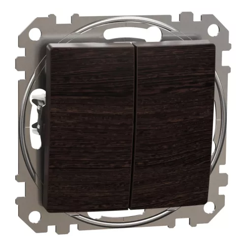 Schneider Electric SDD181105U csillárkapcsoló (105), wenge burkolattal, rugós bekötés, kerét nélkül, süllyesztett, 10A 250V IP20 (Sedna Design / Elements)