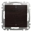 Schneider Electric SDD181105U csillárkapcsoló (105), wenge burkolattal, rugós bekötés, kerét nélkül, süllyesztett, 10A 250V IP20 (Sedna Design / Elements)