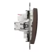 Schneider Electric SDD181105U csillárkapcsoló (105), wenge burkolattal, rugós bekötés, kerét nélkül, süllyesztett, 10A 250V IP20 (Sedna Design / Elements)
