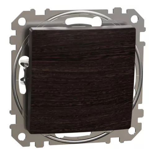 Schneider Electric SDD181106U váltókapcsoló (106), wenge burkolattal, rugós bekötés, kerét nélkül, süllyesztett, 10A 250V IP20 (Sedna Design / Elements)