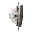 Schneider Electric SDD181106U váltókapcsoló (106), wenge burkolattal, rugós bekötés, kerét nélkül, süllyesztett, 10A 250V IP20 (Sedna Design / Elements)