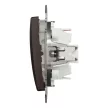 Schneider Electric SDD181106U váltókapcsoló (106), wenge burkolattal, rugós bekötés, kerét nélkül, süllyesztett, 10A 250V IP20 (Sedna Design / Elements)