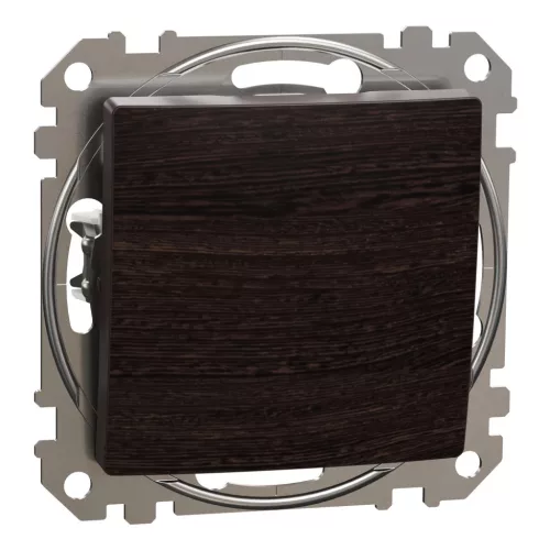 Schneider Electric SDD181107U keresztkapcsoló (107), wenge burkolattal, rugós bekötés, kerét nélkül, süllyesztett, 10A 250V IP20 (Sedna Design / Elements)