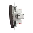 Schneider Electric SDD181107U keresztkapcsoló (107), wenge burkolattal, rugós bekötés, kerét nélkül, süllyesztett, 10A 250V IP20 (Sedna Design / Elements)