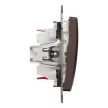 Schneider Electric SDD181107U keresztkapcsoló (107), wenge burkolattal, rugós bekötés, kerét nélkül, süllyesztett, 10A 250V IP20 (Sedna Design / Elements)