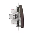 Schneider Electric SDD181108U kettős váltóérintkezős kapcsoló (106+6), wenge burkolattal, rugós bekötés, kerét nélkül, süllyesztett, 10A 250V IP20 (Sedna Design / Elements)
