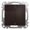 Schneider Electric SDD181108U kettős váltóérintkezős kapcsoló (106+6), wenge burkolattal, rugós bekötés, kerét nélkül, süllyesztett, 10A 250V IP20 (Sedna Design / Elements)