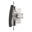 Schneider Electric SDD181108U kettős váltóérintkezős kapcsoló (106+6), wenge burkolattal, rugós bekötés, kerét nélkül, süllyesztett, 10A 250V IP20 (Sedna Design / Elements)