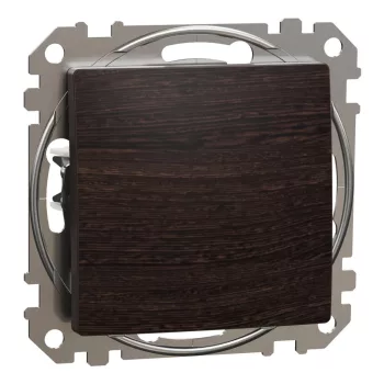   Schneider Electric SDD181111U egypólusú nyomó (N101), wenge burkolattal, rugós bekötés, kerét nélkül, süllyesztett, 10A 250V IP20 (Sedna Design / Elements)