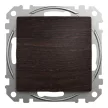 Schneider Electric SDD181111U egypólusú nyomó (N101), wenge burkolattal, rugós bekötés, kerét nélkül, süllyesztett, 10A 250V IP20 (Sedna Design / Elements)