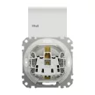 Schneider Electric SDD211023 vízmentes földelt csatlakozóaljzat (dugalj), biztonsági zsaluval (gyermekvédelemmel), csapófedéllel, 2P+F, fehér burkolattal, csavaros bekötés, keret nélkül, süllyesztett, 16A 250V IP44 (Sedna Design / Elements)