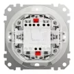 Schneider Electric SDD211102 vízmentes kétpólusú kapcsoló (102), fehér burkolattal, rugós bekötés, kerét nélkül, süllyesztett, 10A 250V IP44 (Sedna Design / Elements)