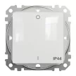 Schneider Electric SDD211102 vízmentes kétpólusú kapcsoló (102), fehér burkolattal, rugós bekötés, kerét nélkül, süllyesztett, 10A 250V IP44 (Sedna Design / Elements)