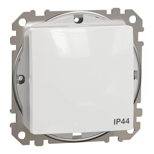 Schneider Electric SDD211106 vízmentes váltókapcsoló (106), fehér burkolattal, rugós bekötés, kerét nélkül, süllyesztett, 10A 250V IP44 (Sedna Design / Elements)