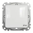 Schneider Electric SDD211106 vízmentes váltókapcsoló (106), fehér burkolattal, rugós bekötés, kerét nélkül, süllyesztett, 10A 250V IP44 (Sedna Design / Elements)