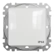 Schneider Electric SDD211107 vízmentes keresztkapcsoló (107), fehér burkolattal, rugós bekötés, kerét nélkül, süllyesztett, 10A 250V IP44 (Sedna Design / Elements)