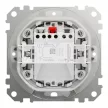 Schneider Electric SDD211131 vízmentes egypólusú nyomó (N101), fehér burkolattal, csengőjellel, rugós bekötés, kerét nélkül, süllyesztett, 10A 250V IP44 (Sedna Design / Elements)