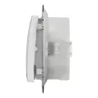 Schneider Electric SDD211131 vízmentes egypólusú nyomó (N101), fehér burkolattal, csengőjellel, rugós bekötés, kerét nélkül, süllyesztett, 10A 250V IP44 (Sedna Design / Elements)