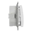Schneider Electric SDD211131 vízmentes egypólusú nyomó (N101), fehér burkolattal, csengőjellel, rugós bekötés, kerét nélkül, süllyesztett, 10A 250V IP44 (Sedna Design / Elements)