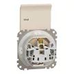 Schneider Electric SDD212023 vízmentes földelt csatlakozóaljzat (dugalj), biztonsági zsaluval (gyermekvédelemmel), csapófedéllel, 2P+F, bézs burkolattal, csavaros bekötés, keret nélkül, süllyesztett, 16A 250V IP44 (Sedna Design / Elements)