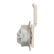 Schneider Electric SDD212023 vízmentes földelt csatlakozóaljzat (dugalj), biztonsági zsaluval (gyermekvédelemmel), csapófedéllel, 2P+F, bézs burkolattal, csavaros bekötés, keret nélkül, süllyesztett, 16A 250V IP44 (Sedna Design / Elements)