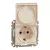 Schneider Electric SDD212024 vízmentes földelt csatlakozóaljzat (dugalj), biztonsági zsaluval (gyermekvédelemmel), csapófedéllel, 2P+F, bézs burkolattal, rugós bekötés, keret nélkül, süllyesztett, 16A 250V IP44 (Sedna Design / Elements)