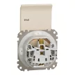 Schneider Electric SDD212024 vízmentes földelt csatlakozóaljzat (dugalj), biztonsági zsaluval (gyermekvédelemmel), csapófedéllel, 2P+F, bézs burkolattal, rugós bekötés, keret nélkül, süllyesztett, 16A 250V IP44 (Sedna Design / Elements)