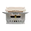 Schneider Electric SDD212024 vízmentes földelt csatlakozóaljzat (dugalj), biztonsági zsaluval (gyermekvédelemmel), csapófedéllel, 2P+F, bézs burkolattal, rugós bekötés, keret nélkül, süllyesztett, 16A 250V IP44 (Sedna Design / Elements)