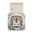 Schneider Electric SDD212024 vízmentes földelt csatlakozóaljzat (dugalj), biztonsági zsaluval (gyermekvédelemmel), csapófedéllel, 2P+F, bézs burkolattal, rugós bekötés, keret nélkül, süllyesztett, 16A 250V IP44 (Sedna Design / Elements)