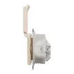 Schneider Electric SDD212024 vízmentes földelt csatlakozóaljzat (dugalj), biztonsági zsaluval (gyermekvédelemmel), csapófedéllel, 2P+F, bézs burkolattal, rugós bekötés, keret nélkül, süllyesztett, 16A 250V IP44 (Sedna Design / Elements)