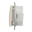 Schneider Electric SDD212105 vízmentes csillárkapcsoló (105), bézs burkolattal, rugós bekötés, kerét nélkül, süllyesztett, 10A 250V IP44 (Sedna Design / Elements)
