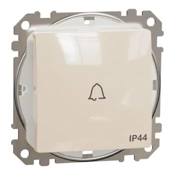 Schneider Sedna SDD212131 egypólusú nyomógomb csengőjellel IP44 bézs