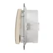 Schneider Electric SDD212131 vízmentes egypólusú nyomó (N101), bézs burkolattal, csengőjellel, rugós bekötés, kerét nélkül, süllyesztett, 10A 250V IP44 (Sedna Design / Elements)