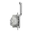 Schneider Electric SDD213023 vízmentes földelt csatlakozóaljzat (dugalj), biztonsági zsaluval (gyermekvédelemmel), csapófedéllel, 2P+F, alumínium burkolattal, csavaros bekötés, keret nélkül, süllyesztett, 16A 250V IP44 (Sedna Design / Elements)