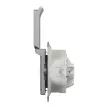 Schneider Electric SDD213023 vízmentes földelt csatlakozóaljzat (dugalj), biztonsági zsaluval (gyermekvédelemmel), csapófedéllel, 2P+F, alumínium burkolattal, csavaros bekötés, keret nélkül, süllyesztett, 16A 250V IP44 (Sedna Design / Elements)