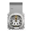 Schneider Electric SDD213023 vízmentes földelt csatlakozóaljzat (dugalj), biztonsági zsaluval (gyermekvédelemmel), csapófedéllel, 2P+F, alumínium burkolattal, csavaros bekötés, keret nélkül, süllyesztett, 16A 250V IP44 (Sedna Design / Elements)