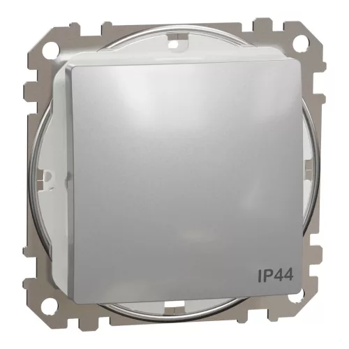 Schneider Electric SDD213106 vízmentes váltókapcsoló (106), alumínium burkolattal, rugós bekötés, kerét nélkül, süllyesztett, 10A 250V IP44 (Sedna Design / Elements)