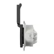 Schneider Electric SDD214023 vízmentes földelt csatlakozóaljzat (dugalj), biztonsági zsaluval (gyermekvédelemmel), csapófedéllel, 2P+F, antracit burkolattal, csavaros bekötés, keret nélkül, süllyesztett, 16A 250V IP44 (Sedna Design / Elements)
